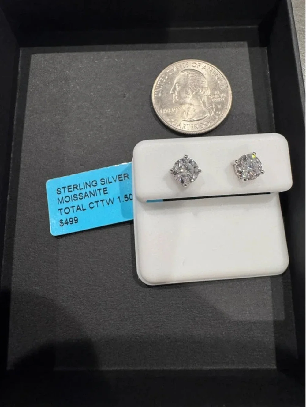 1.50 CTW Sterling silver moissanite VVSD
